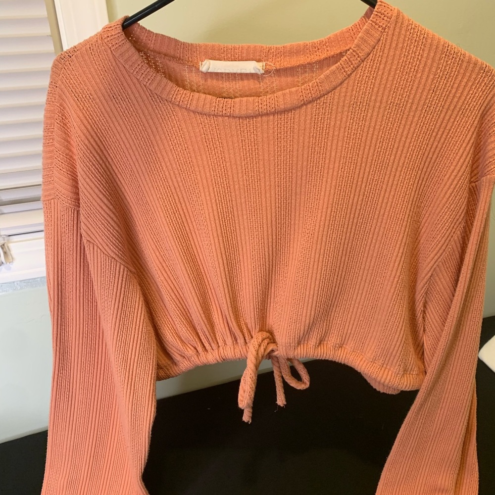 Orange cropped sweater